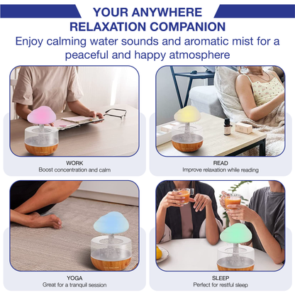 Calm Cloud - SereneHub™ Raindrop Aroma Humidifier