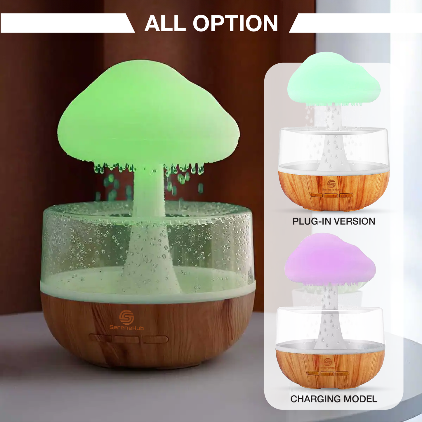 Calm Cloud - SereneHub™ Raindrop Aroma Humidifier